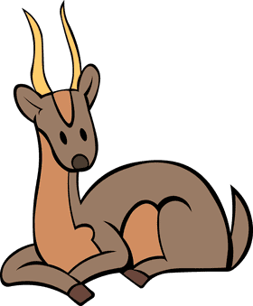 Gazelle resting clipart