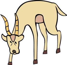 Gazelle Scared clipart
