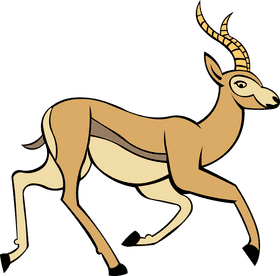 Gazelle Running clipart