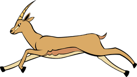 Gazelle Running clipart