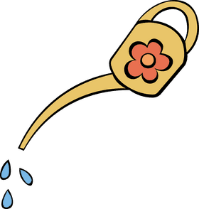 Watering Can Flower clipart