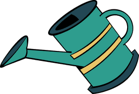 Watering Can Green Yellow clipart