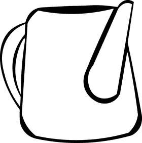 Watering Can Orange black and white clipart