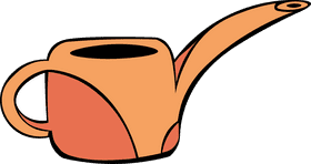 Watering Can Orange Red clipart