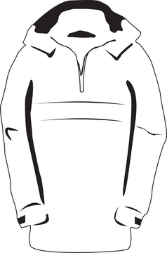 Jacket drawing black and white clipart
