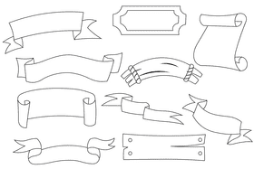 Banner black and white vector