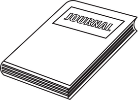 Journal drawing black and white clipart