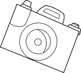 Camera black and white clipart