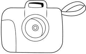 Camera black and white clipart