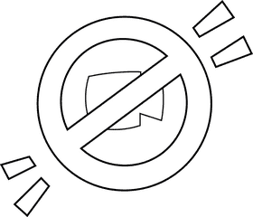 Camera Ban black and white clipart