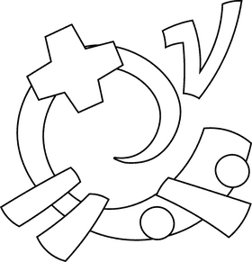 Math black and white clipart