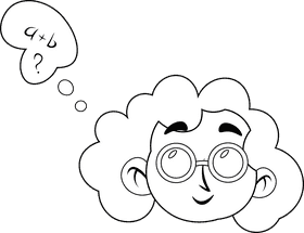 Math Mathematician black and white clipart