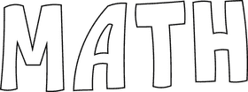 Math black and white clipart
