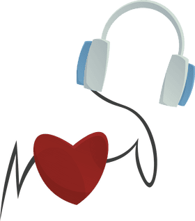 Music Headphones Heart clipart