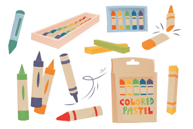 Pastel crayon vector