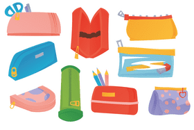 Pencil case vector