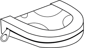 Pencil case black and white clipart