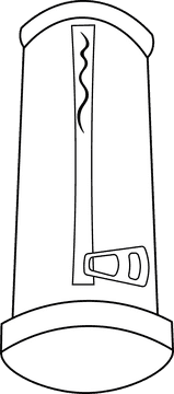 Pencil case black and white clipart