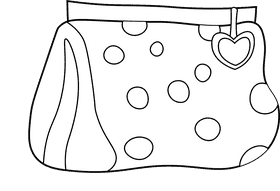 Pencil case black and white clipart