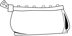 Pencil case black and white clipart