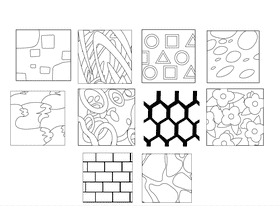 Texture set black and white vector