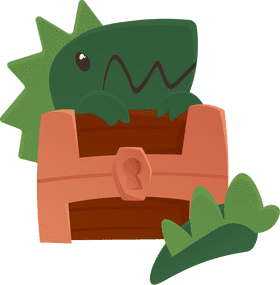 Dragon treasure chest clipart