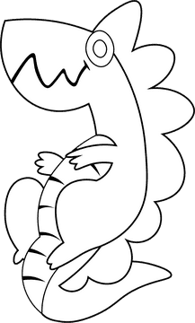 Dragon black and white clipart