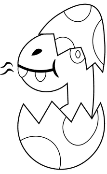 Dragon Egg black and white clipart