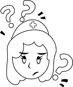 Nurse black and white clipart