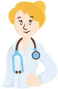 Nurse with Stethoscope clipart