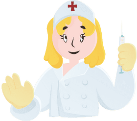 Nurse with syringe clipart