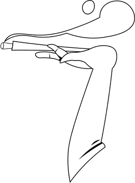 Roaring 20s Hand black and white clipart