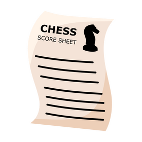Chess score sheet clipart