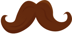 Roaring 20s Mustache clipart