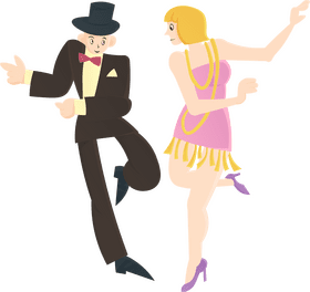 Roaring 20s Dance Couple clipart