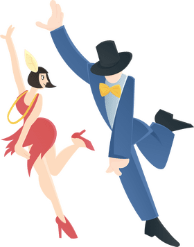 Roaring 20s Dance Couple clipart
