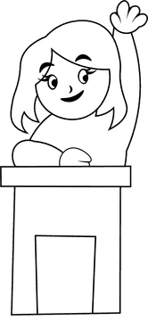 Student Tribune black and white clipart