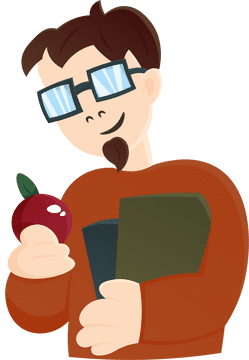 Teacher with Apple clipart