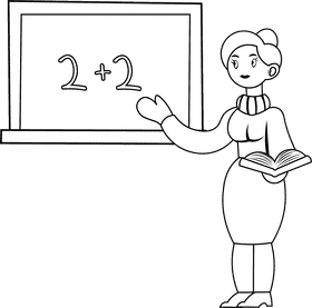 Teacher Board black and white clipart
