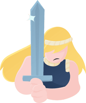 Woman warrior clipart