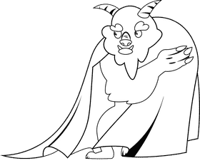 Beast black and white clipart