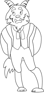 Beauty and the beast, beast black and white clipart