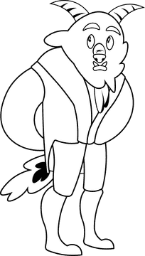 Beauty and the beast, beast black and white clipart