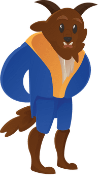 Beauty and the beast, beast clipart