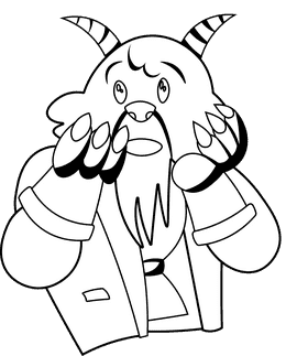 Beast black and white clipart