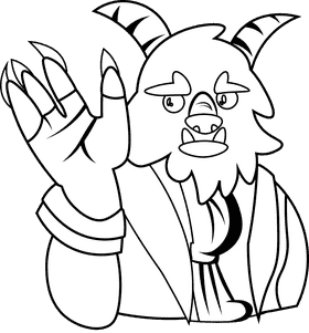 Beast black and white clipart