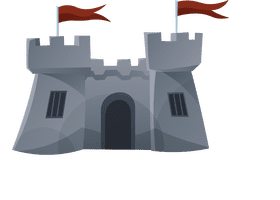 Castle Red Flags clipart