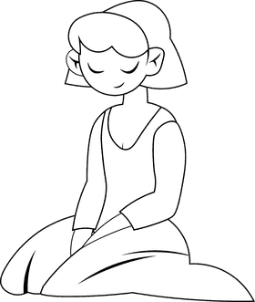 Cinderella black and white clipart