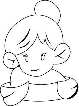 Cinderella black and white clipart