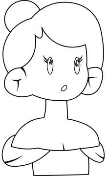 Cinderella black and white clipart